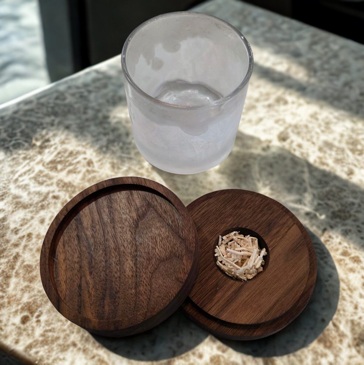 Whiskey Smoker Kit in front of whiskey glasses