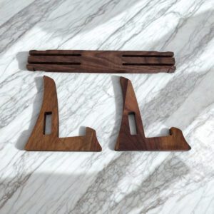 Black walnut cutting board stand unassembled